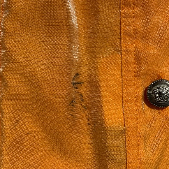 VINTAGE VERSACE ORANGE BLOUSE - Picture 7 of 12